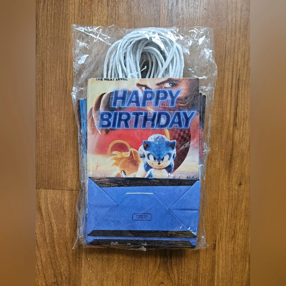 Sonic the Hedgehog Party Favor Bags- Blue